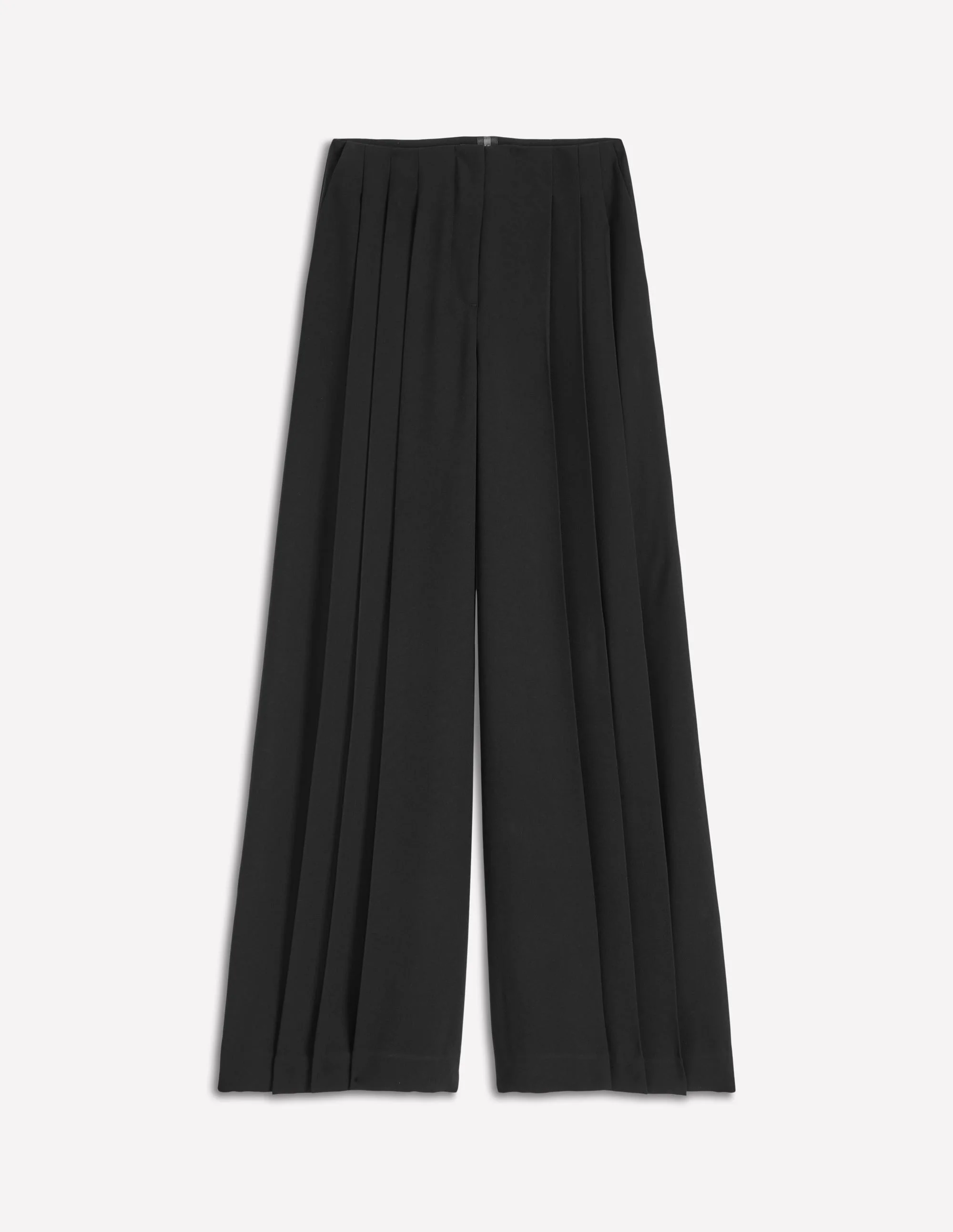 Regent Wide Leg Pants-Black - 1