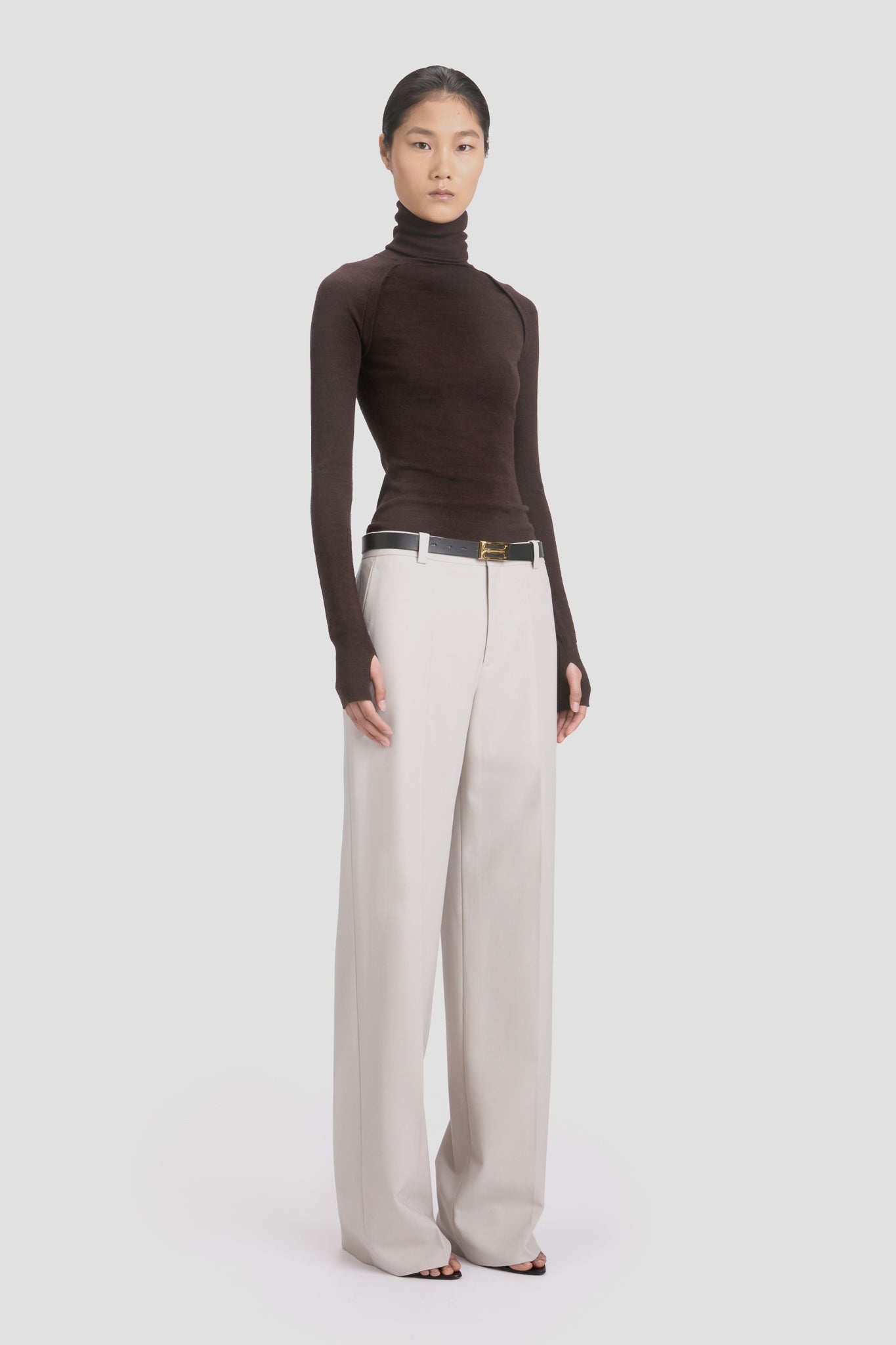 Classic Straight Leg Trouser In Pumice - 3