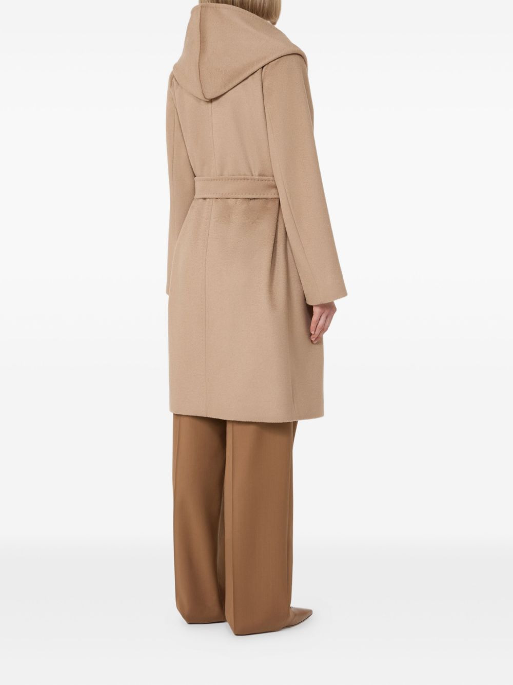 hooded belted coat - 3