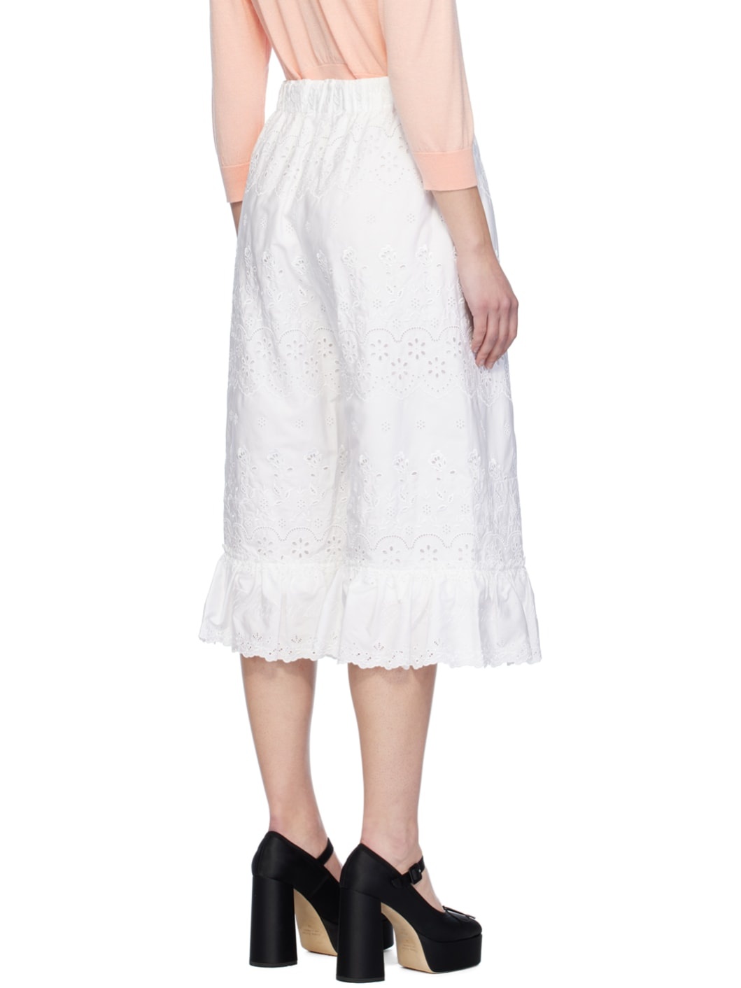 White Drawstring Trousers - 3