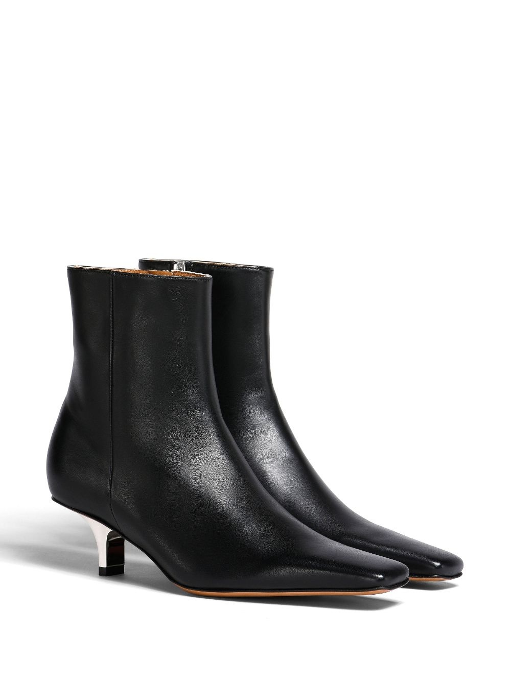 kitten-heel leather ankle boots - 2