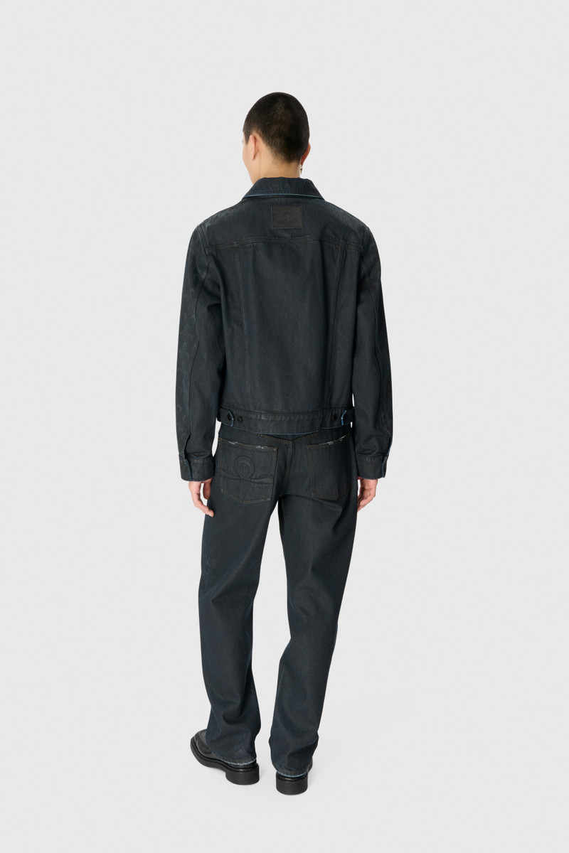 MOON WAXED DENIM STRAIGHT JEANS 3