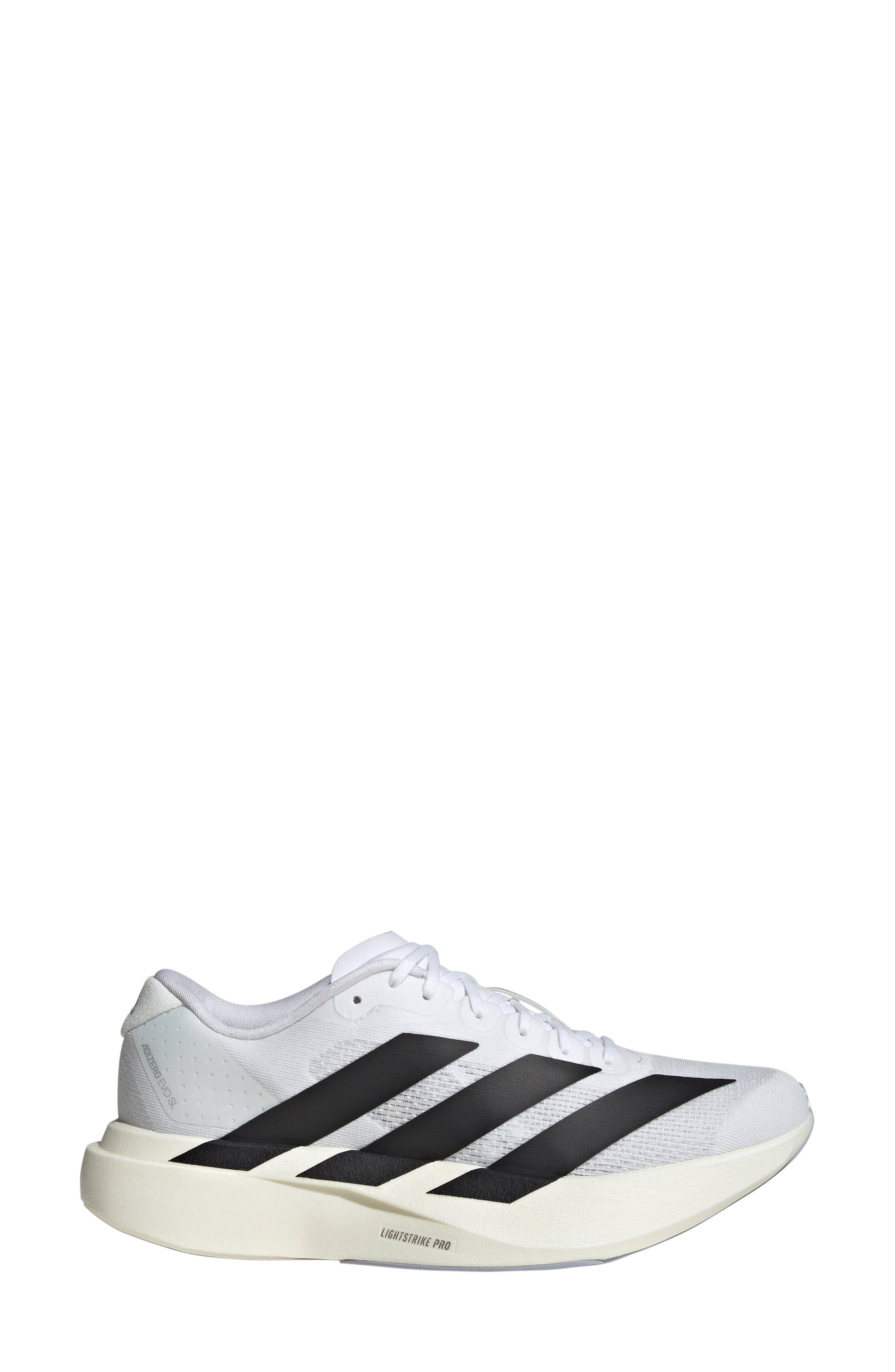 adidas Adizero Evo SL Running Shoe in White/black/Ftwr White at Nordstrom - 3