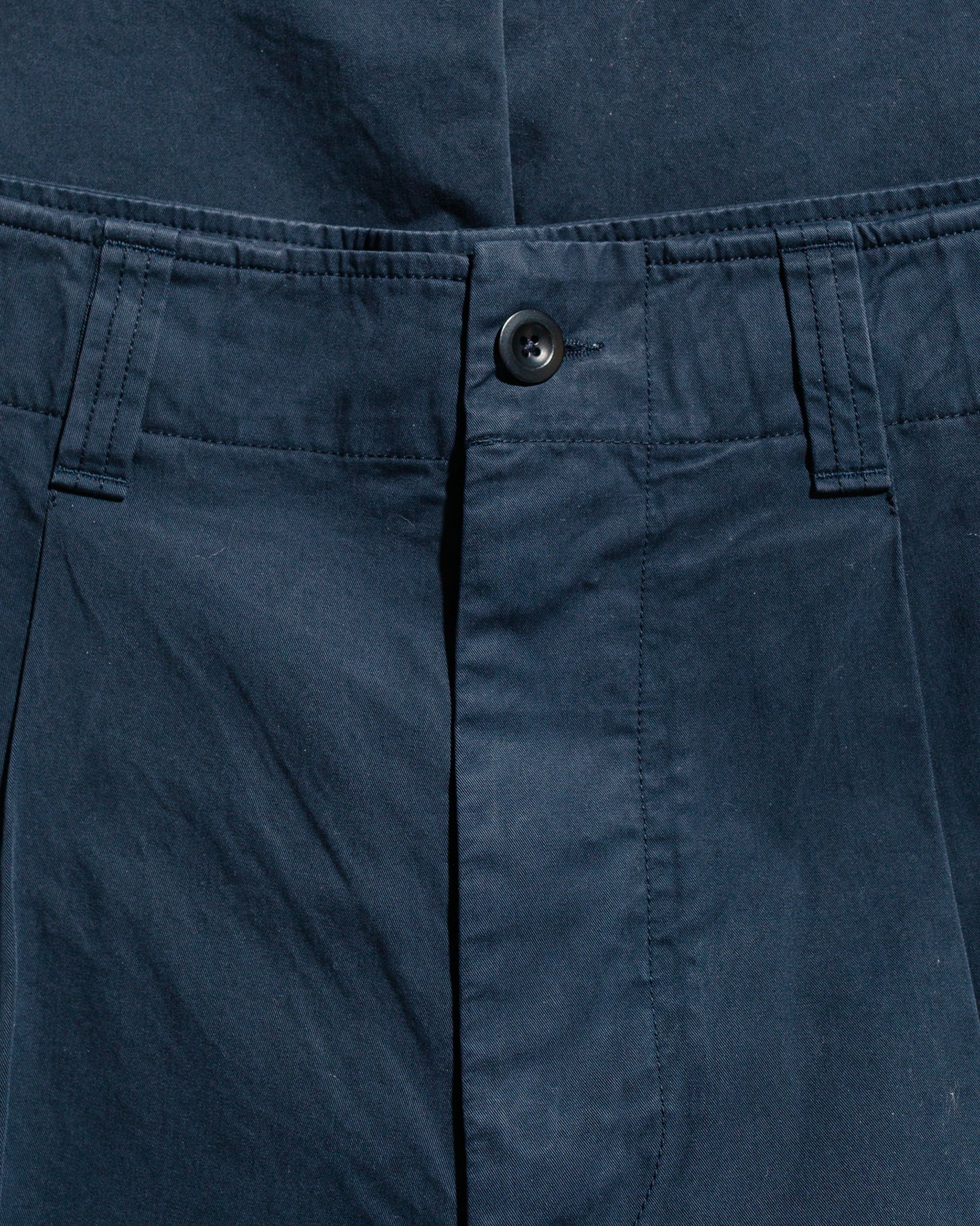 MHL Stitch Pleat Trouser Tough Cotton Twill Dark Ink - 5