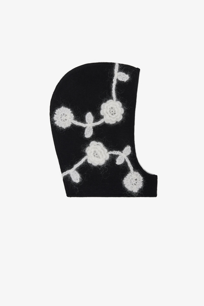 BLACK FLOWER BALACLAVA 1