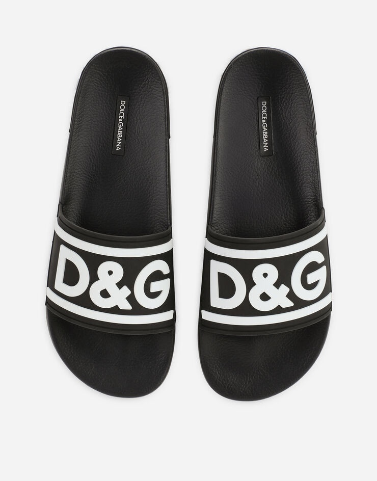 Rubber beachwear sliders with DG logo - 4