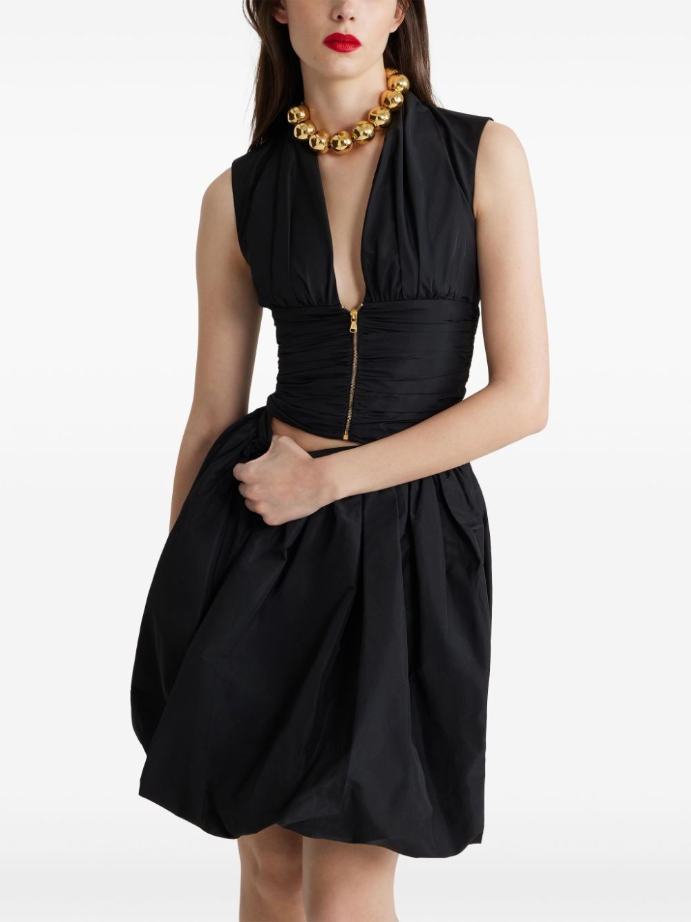 square shoulder sleeveless top - 3
