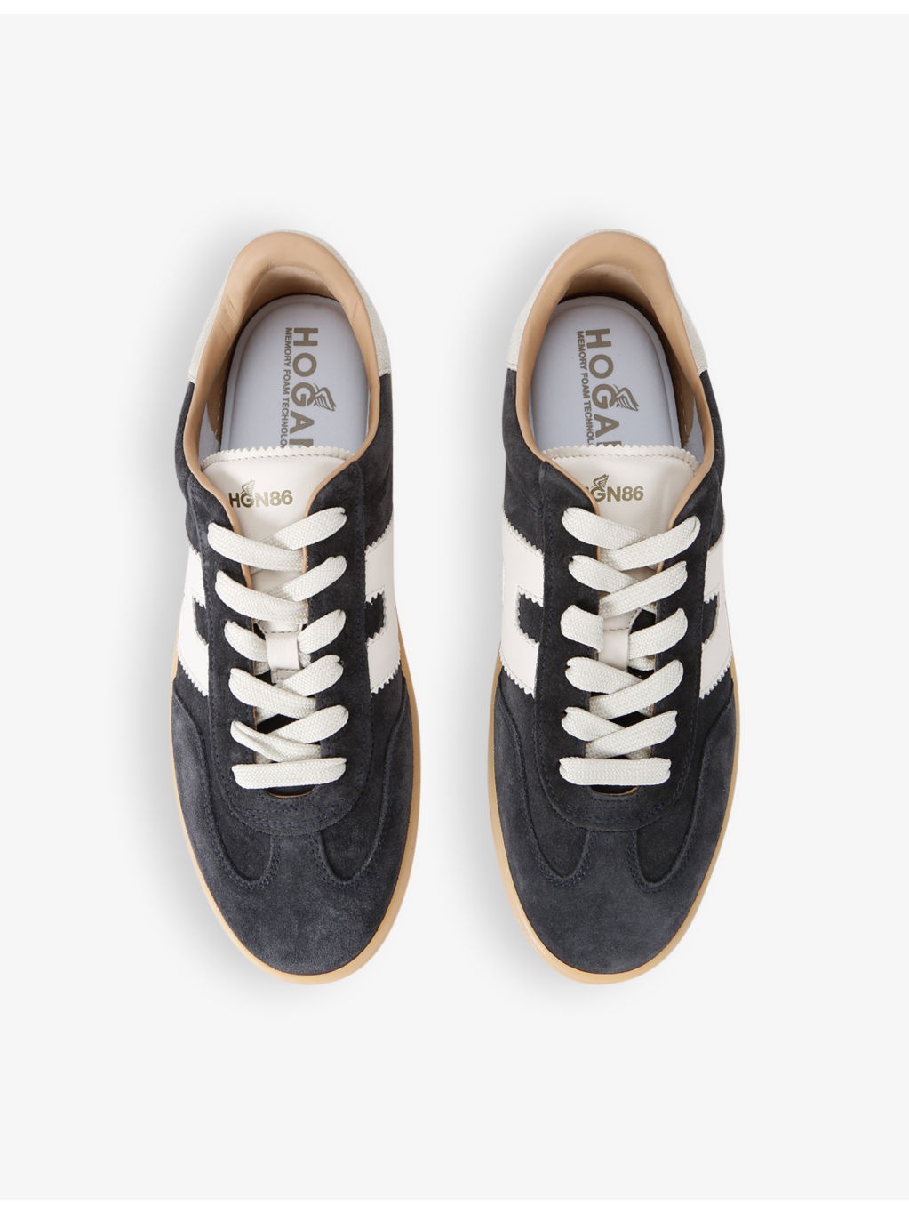 Cool logo-patch suede low-top trainers - 2