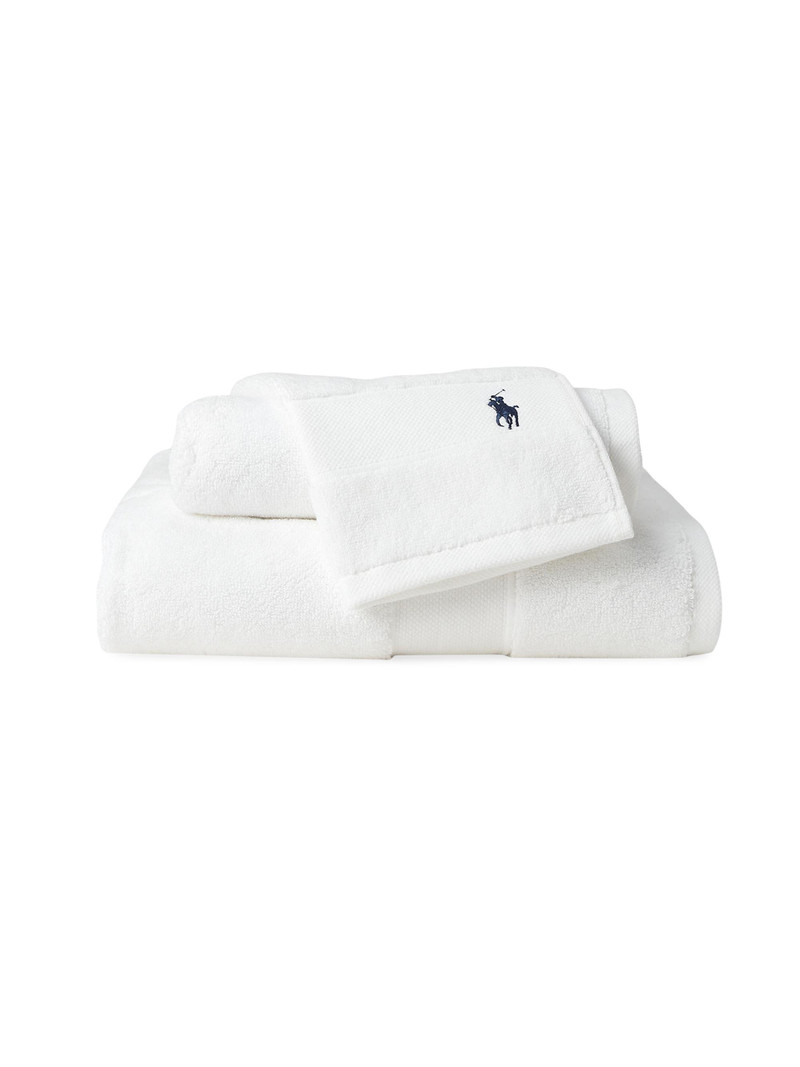 Polo Player Cotton Bath Mat - White 3