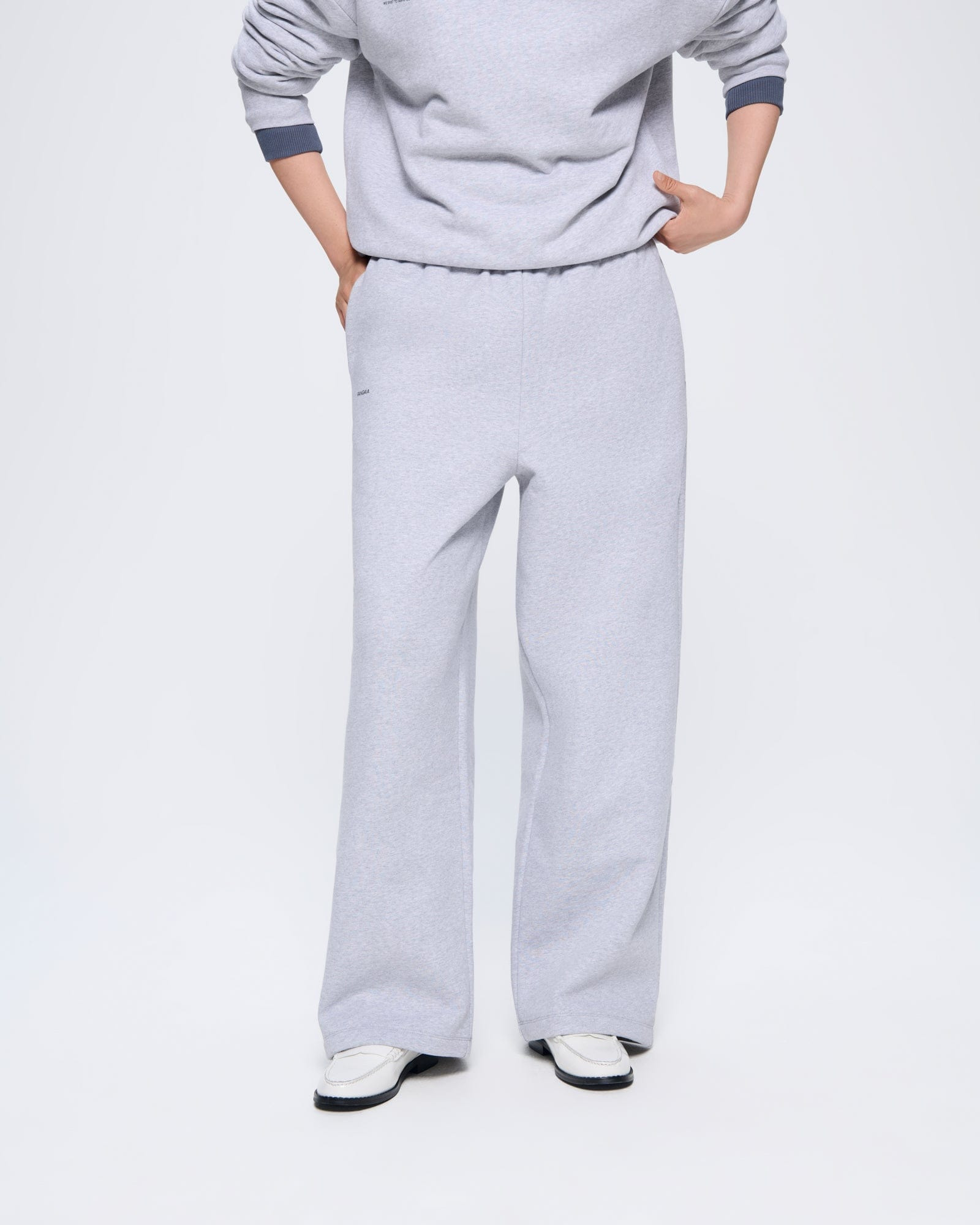 Womens 365 Midweight Straight Leg Track Pants - Grey Marl - 3