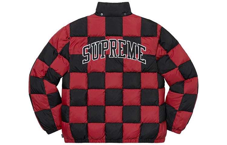 Supreme FW19 Week 17 Checkerboard Puffy Jacket 'Red' SUP-FW19-10891 - 2