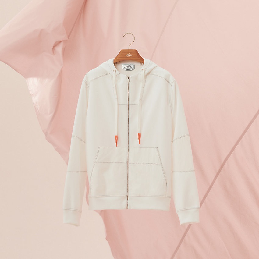 "Voil'H " zipped hooded sweater - 5