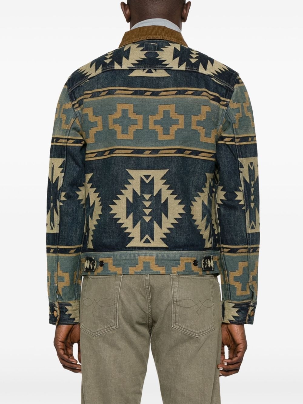 RRL by Ralph Lauren denim-patchwork jacquard jacket