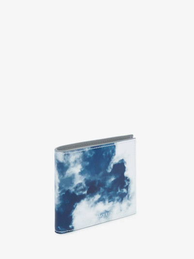 Alexander McQueen Blue Sky Billfold Wallet in White/blue outlook