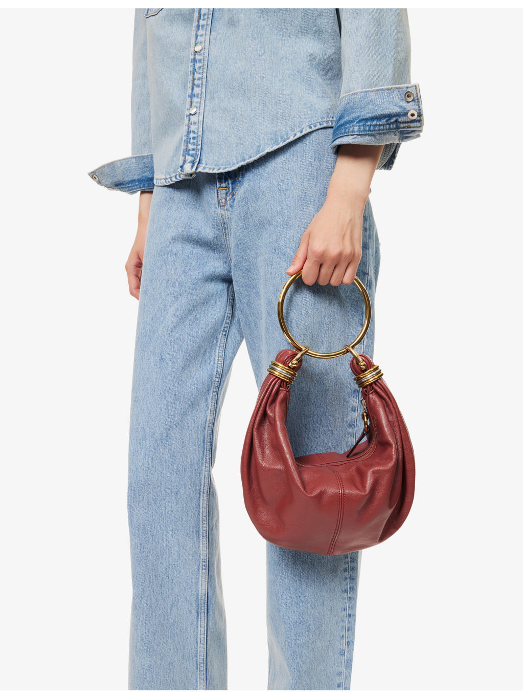 Bracelet Small Leather Hobo Bag - 2