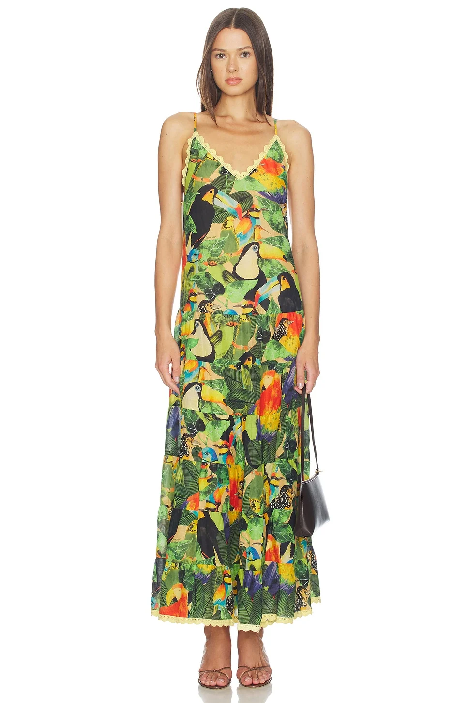 Bird Leaves Long Dress - 1