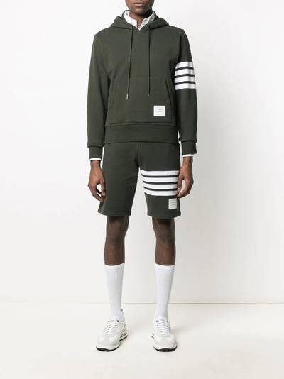 Thom Browne 4-Bar stripe cotton hoodie outlook