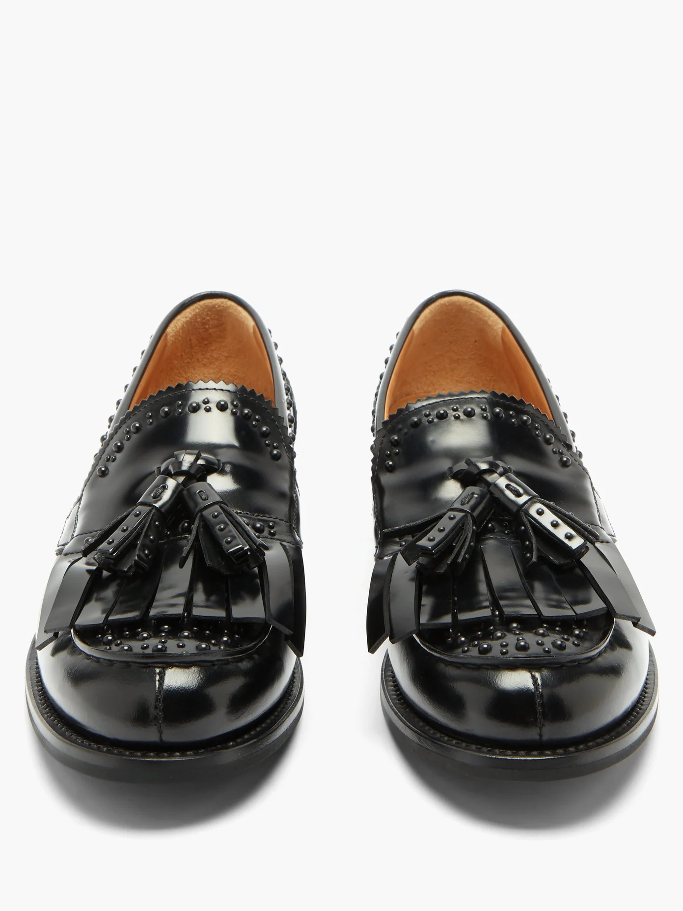 Coleen stud-embellished leather loafers - 5