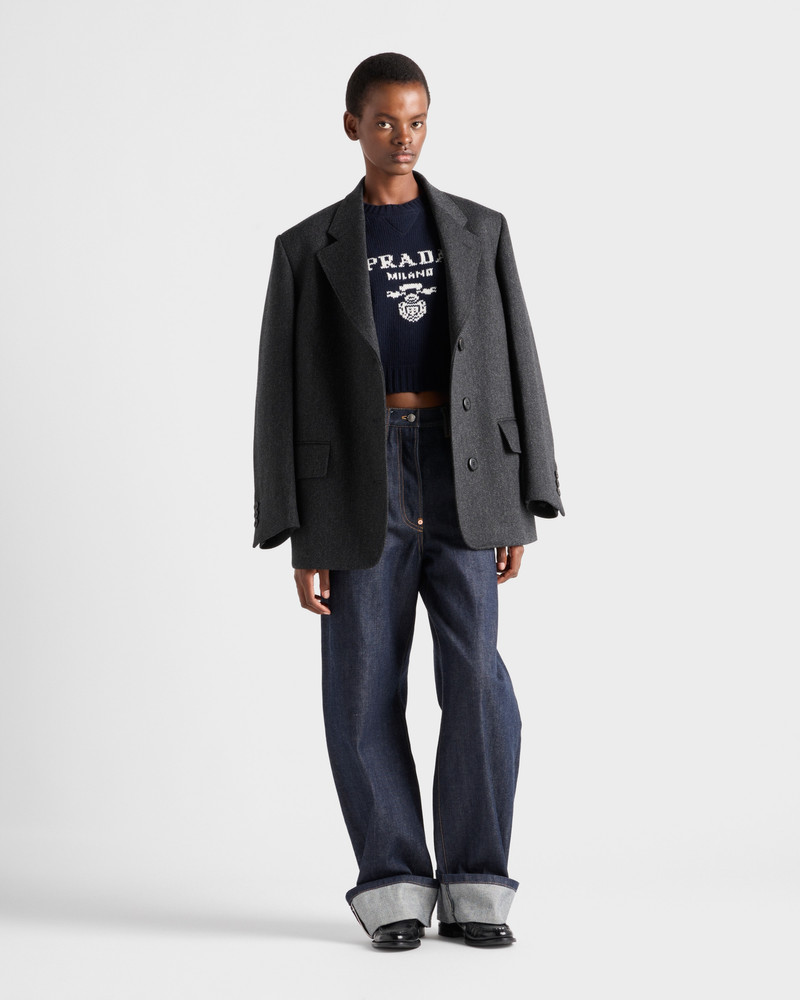 Prada Wool and cashmere crew-neck sweater outlook