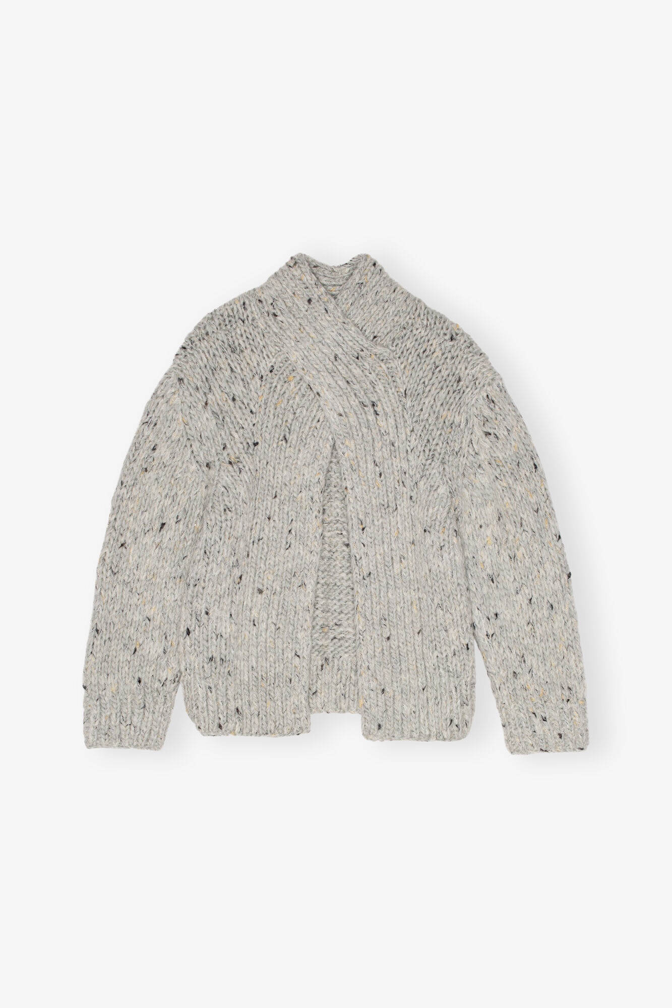 LIGHT GREY CHUNKY HANDKNIT SWEATER - 6