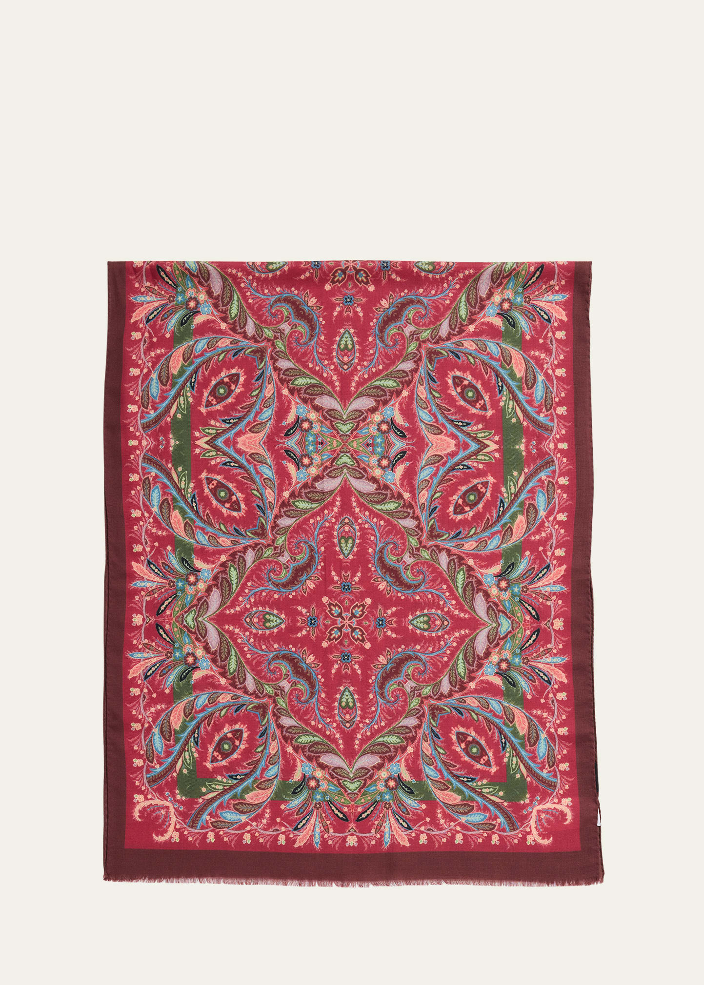 Boheme Paisley Wool Scarf - 1