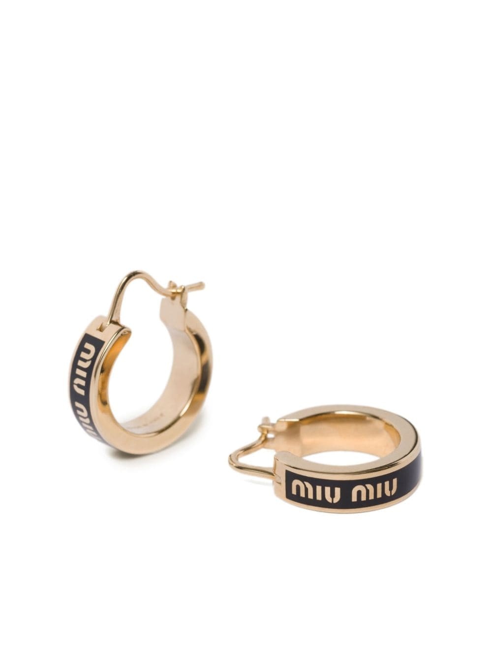 enamel hoop earrings - 2