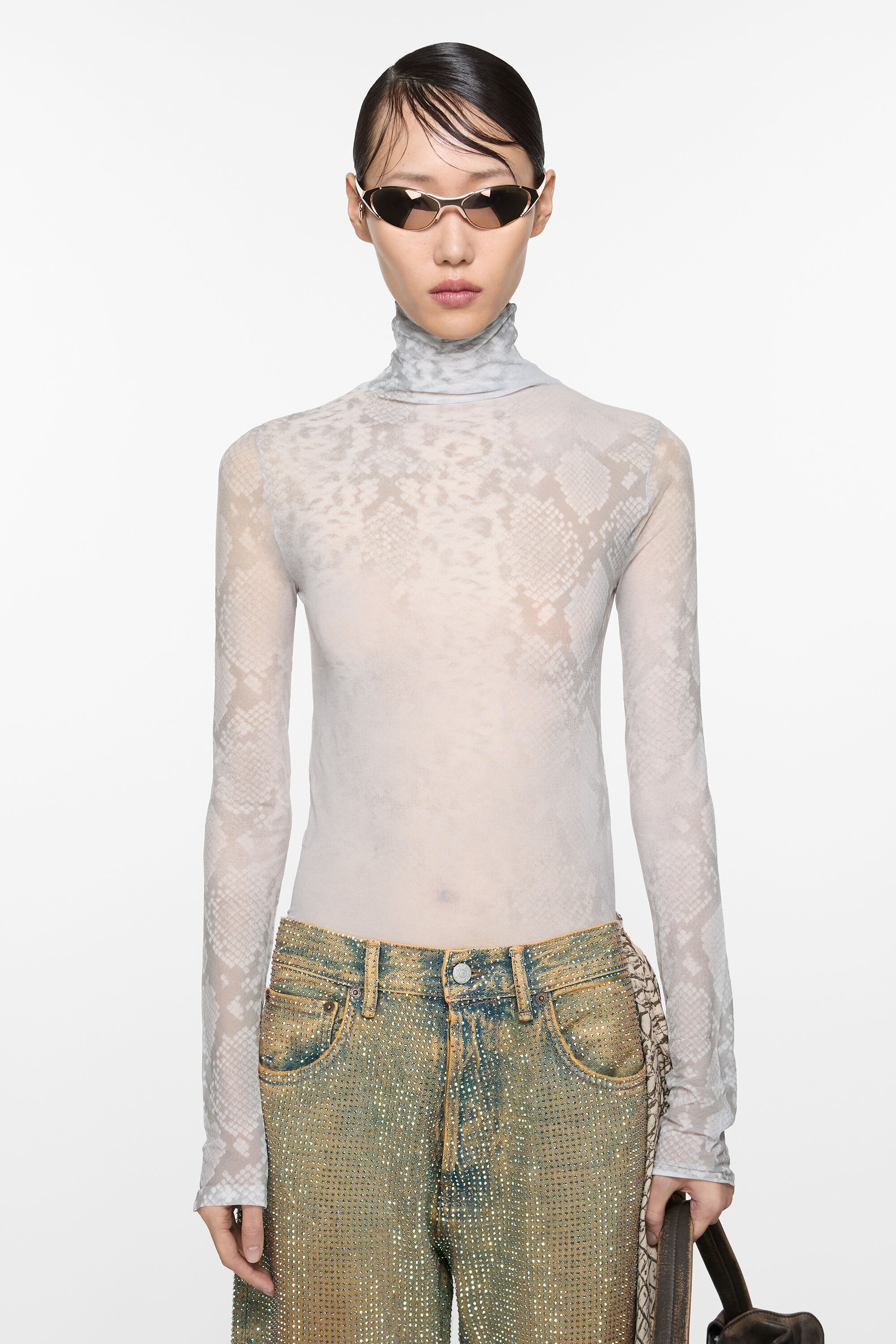 Printed seamless t-shirt - Grey - 2