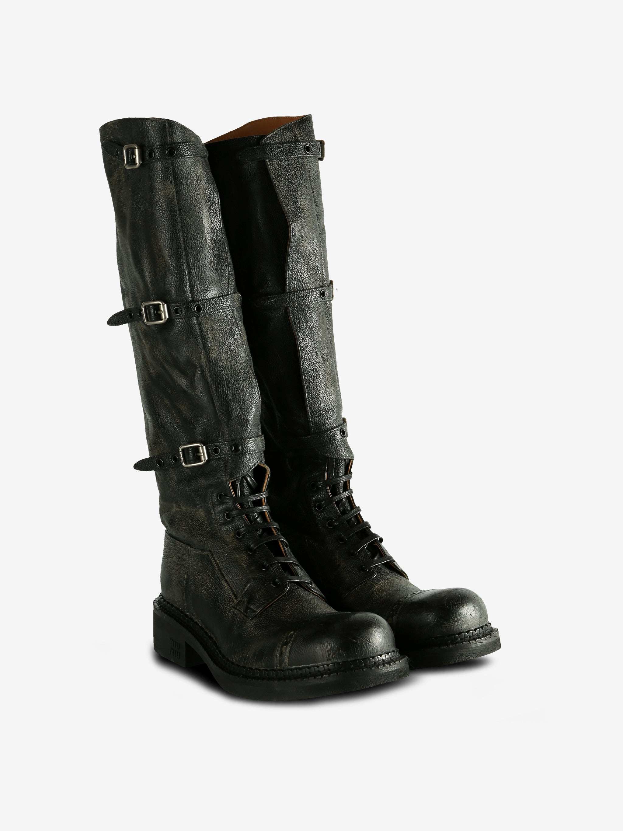 MIU MIU - Women Strapped Calf Boot - 2
