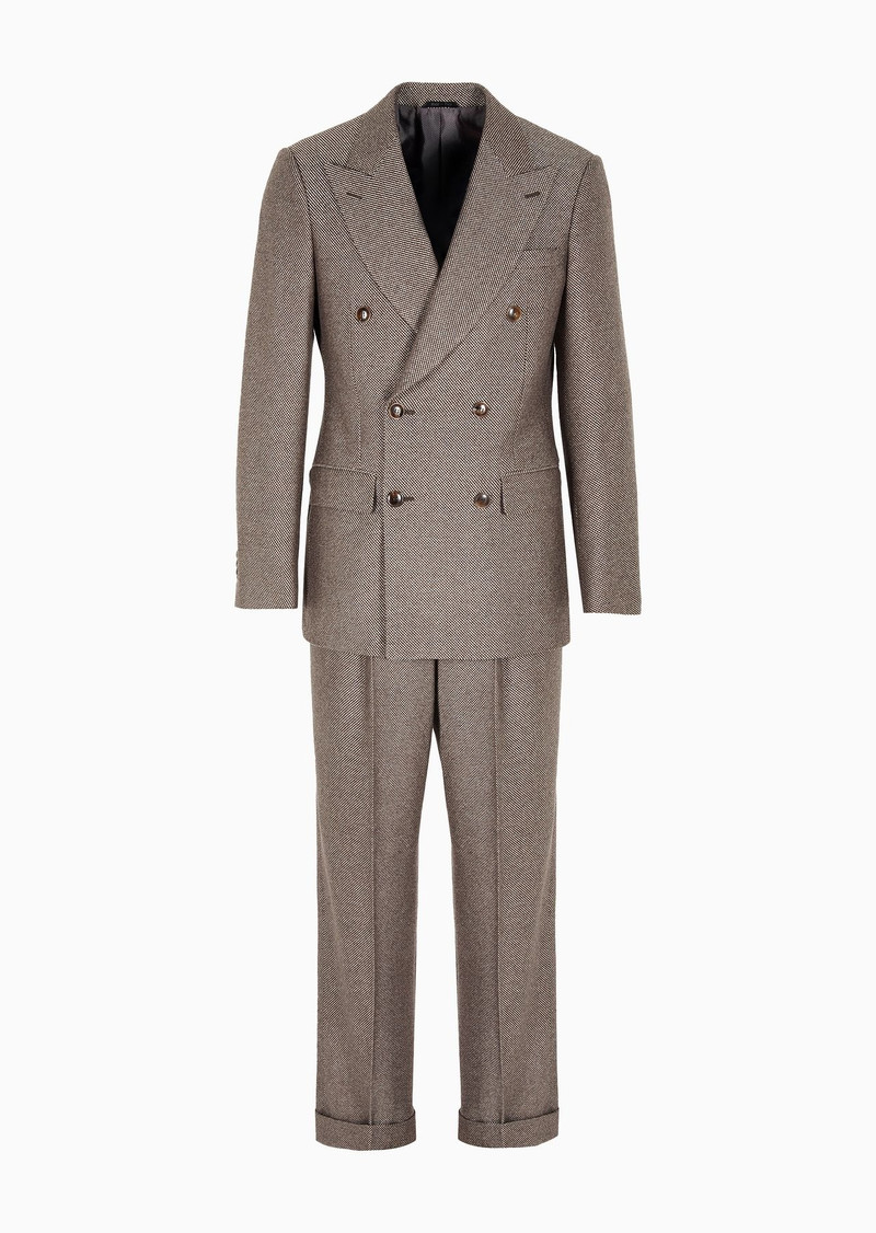 Royal Line double-breasted cashmere and silk suit 1