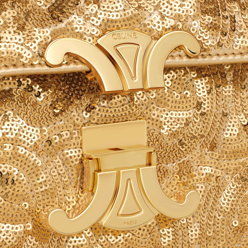 CHAIN SHOULDER BAG triomphe in TRIOMPHE QUILTED SEQUINS 5