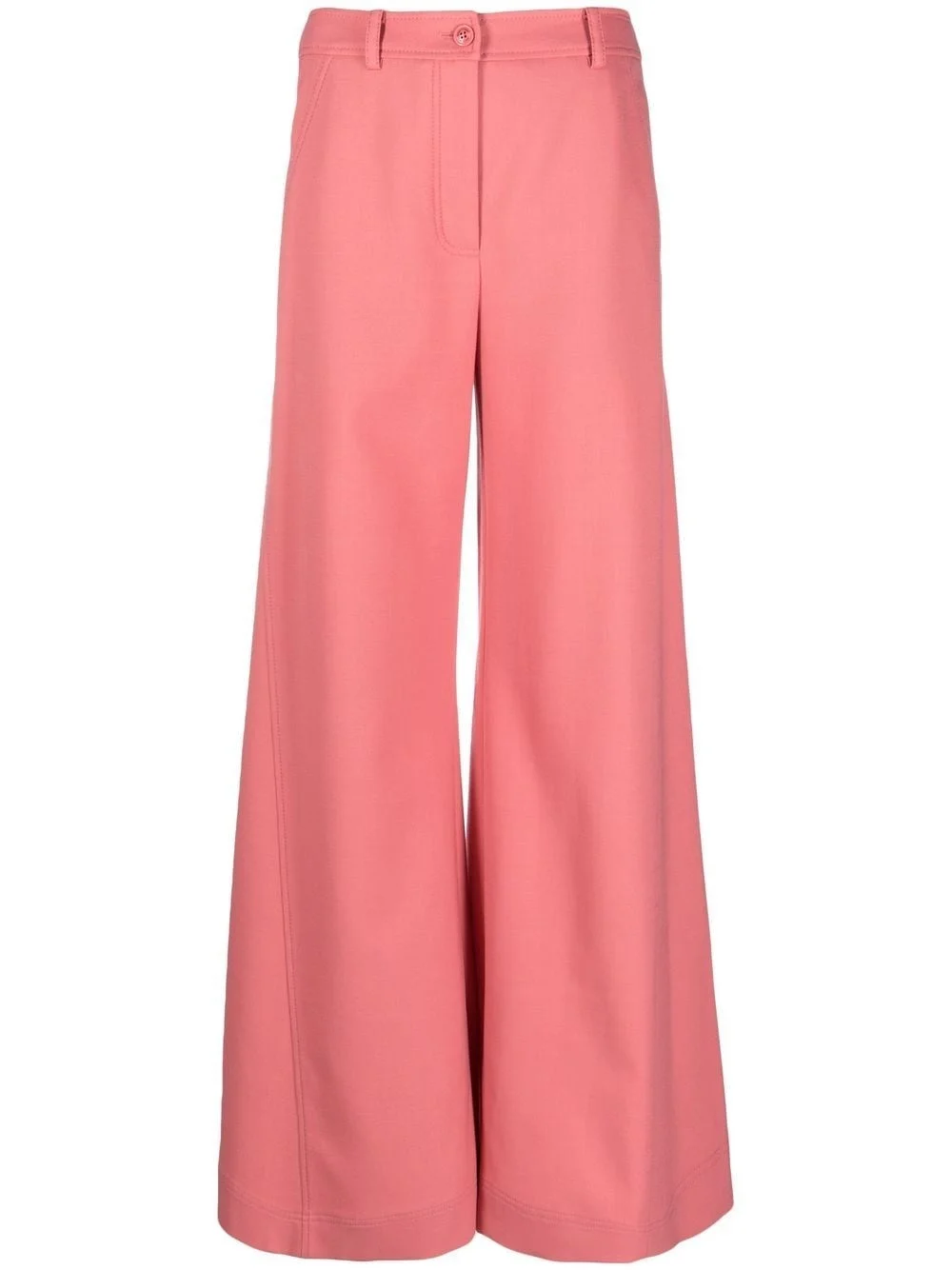 high-waisted flared trousers - 1