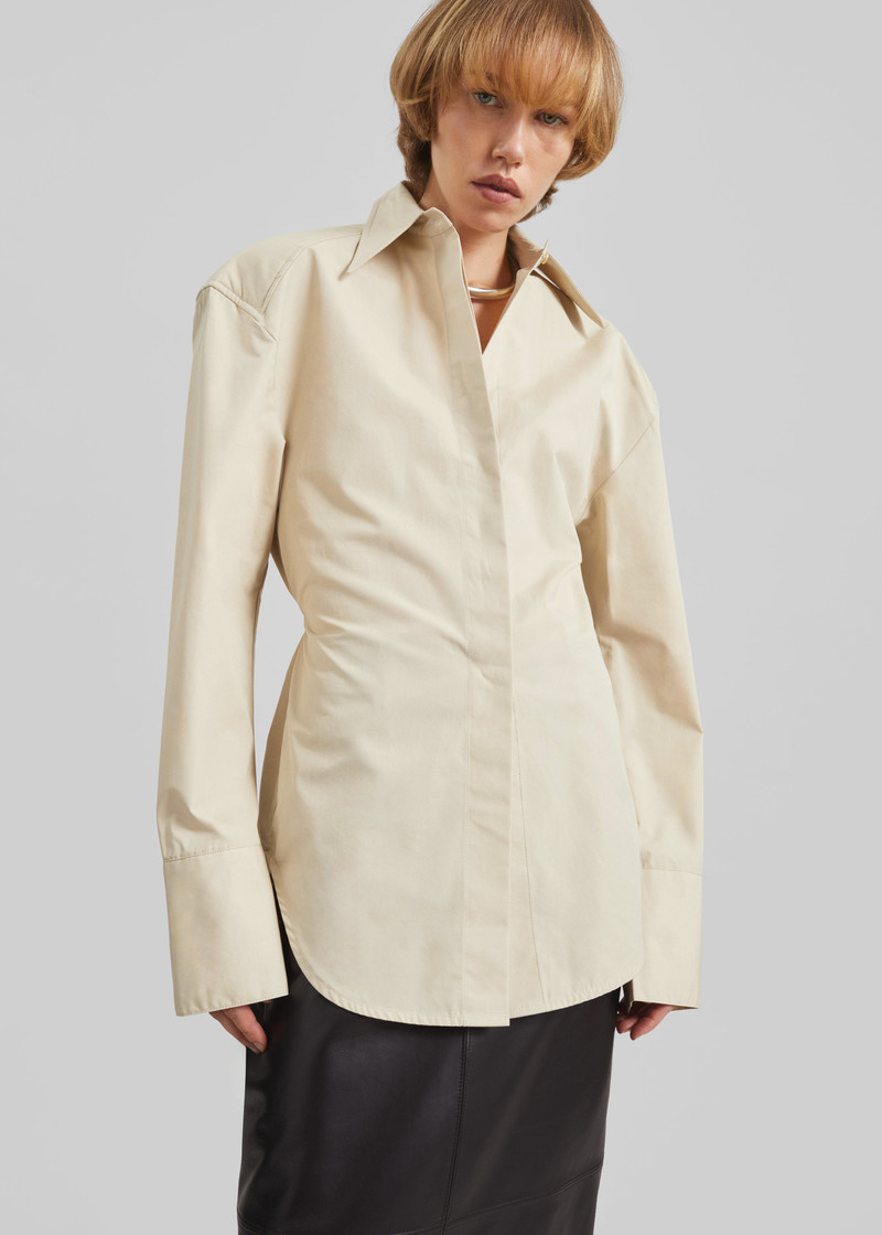 Bec Padded Shirt - Beige 1