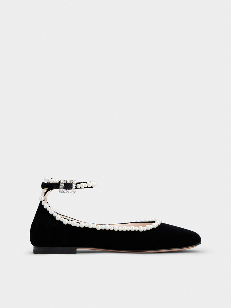 Mary Janes in velvet 1