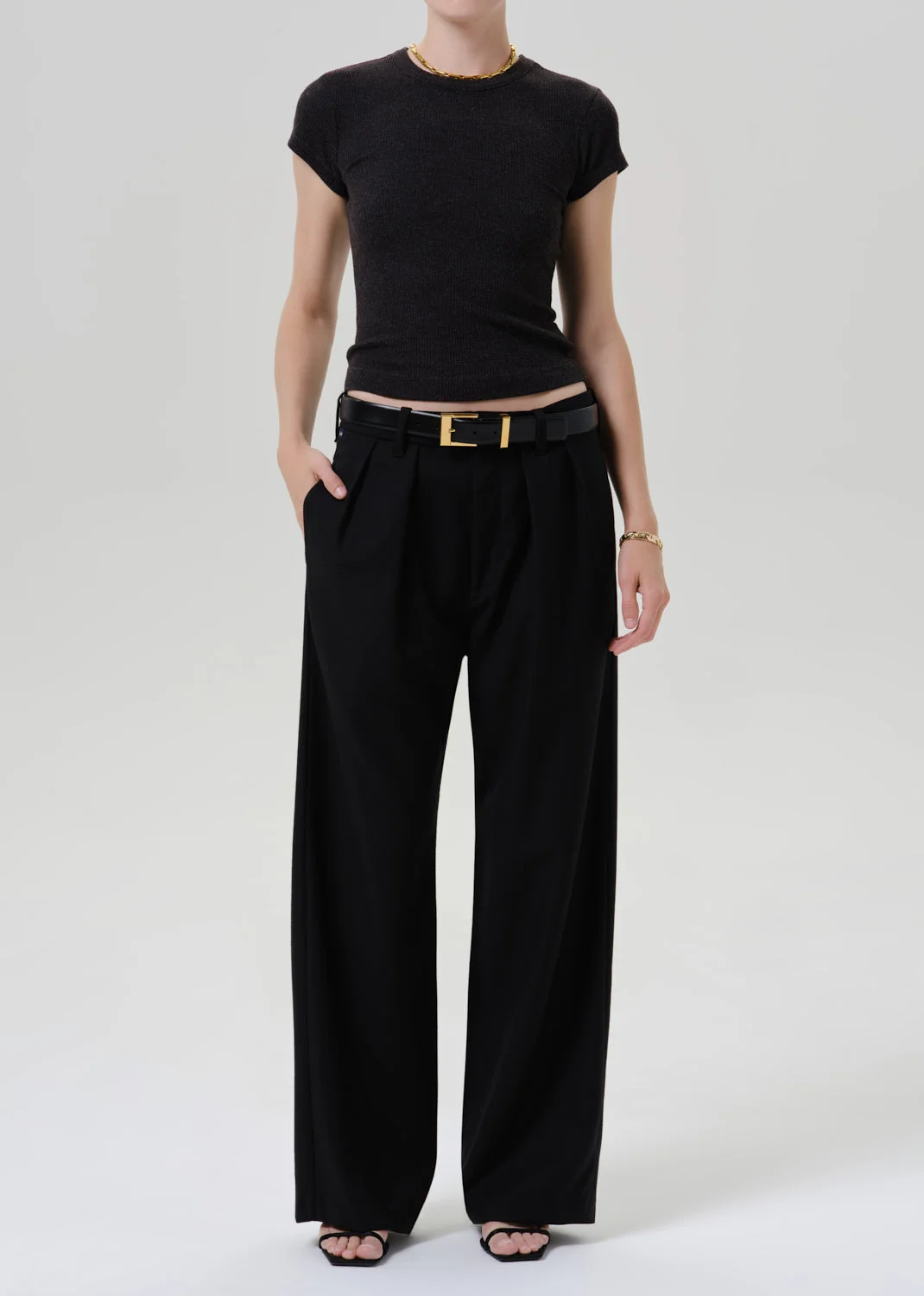 Nello Tee In Heather Charcoal - 1