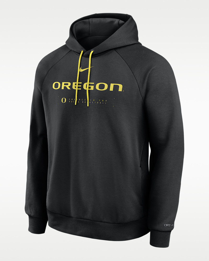Oregon Courtside Basketball Practice Men's Nike Dri-FIT Pullover Hoodie 1
