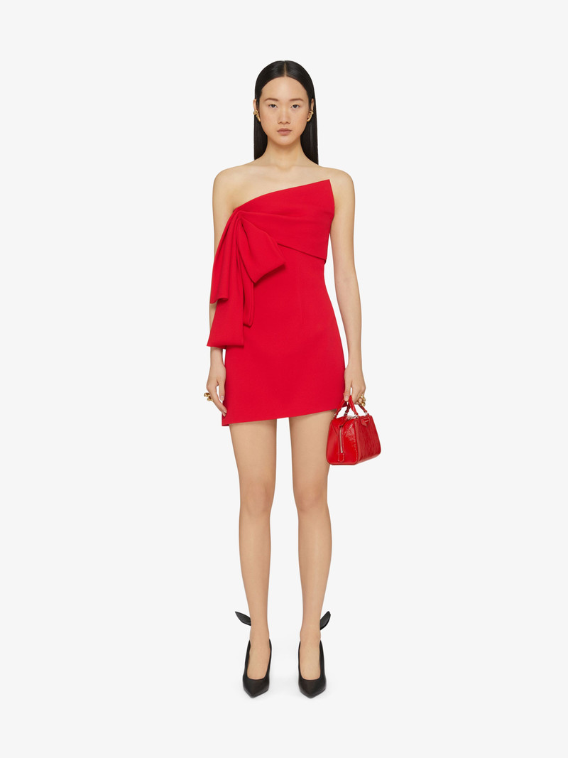 Givenchy BUSTIER DRESS IN SABLE STRETCH WITH OVERSIZED BOW outlook