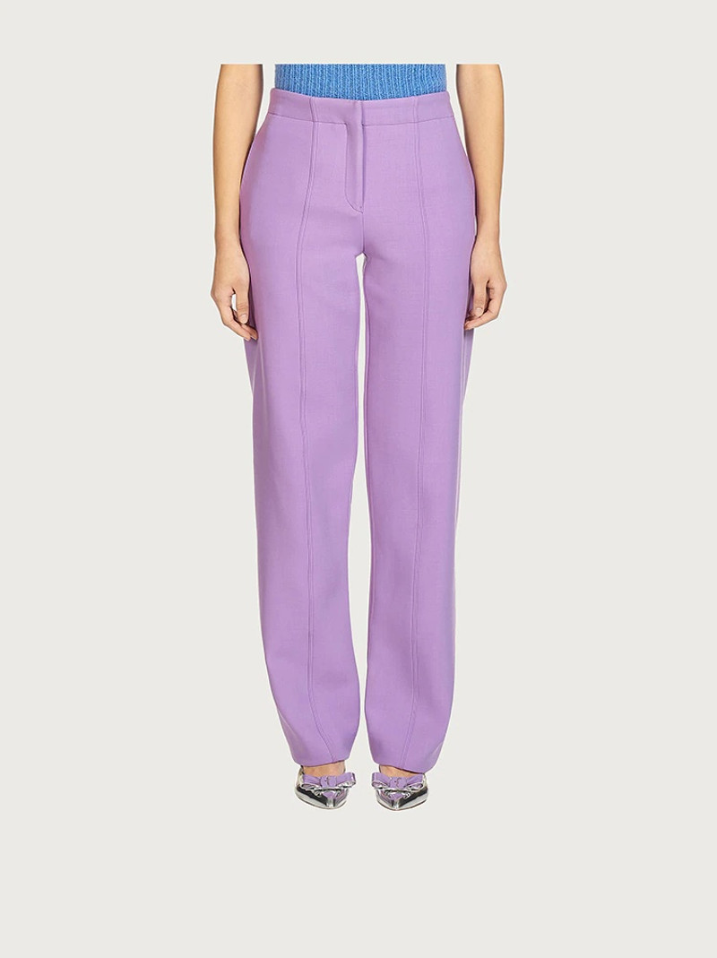 FERRAGAMO TECHNICAL WOOL TROUSERS outlook