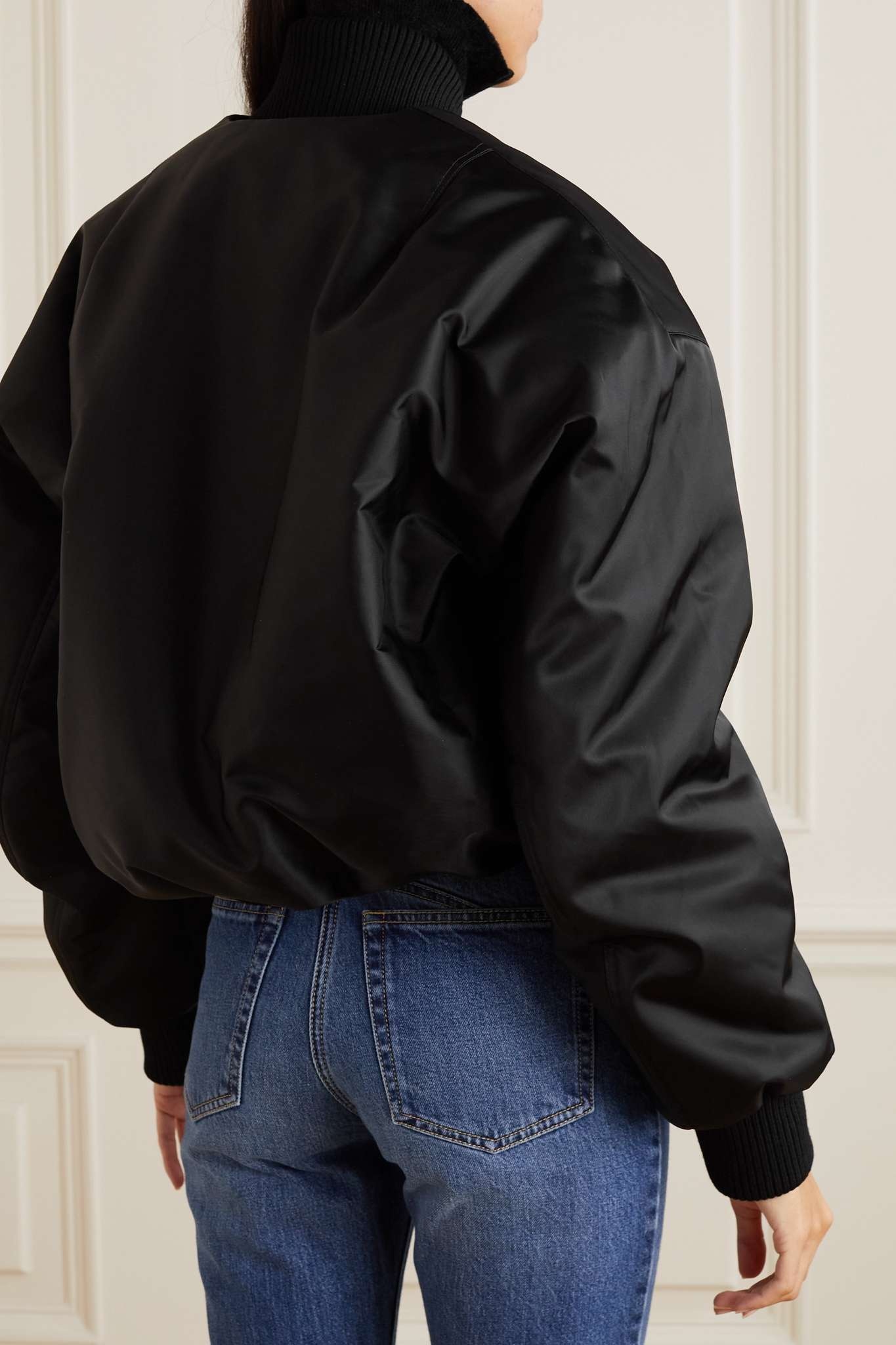Cropped padded shell bomber - 4