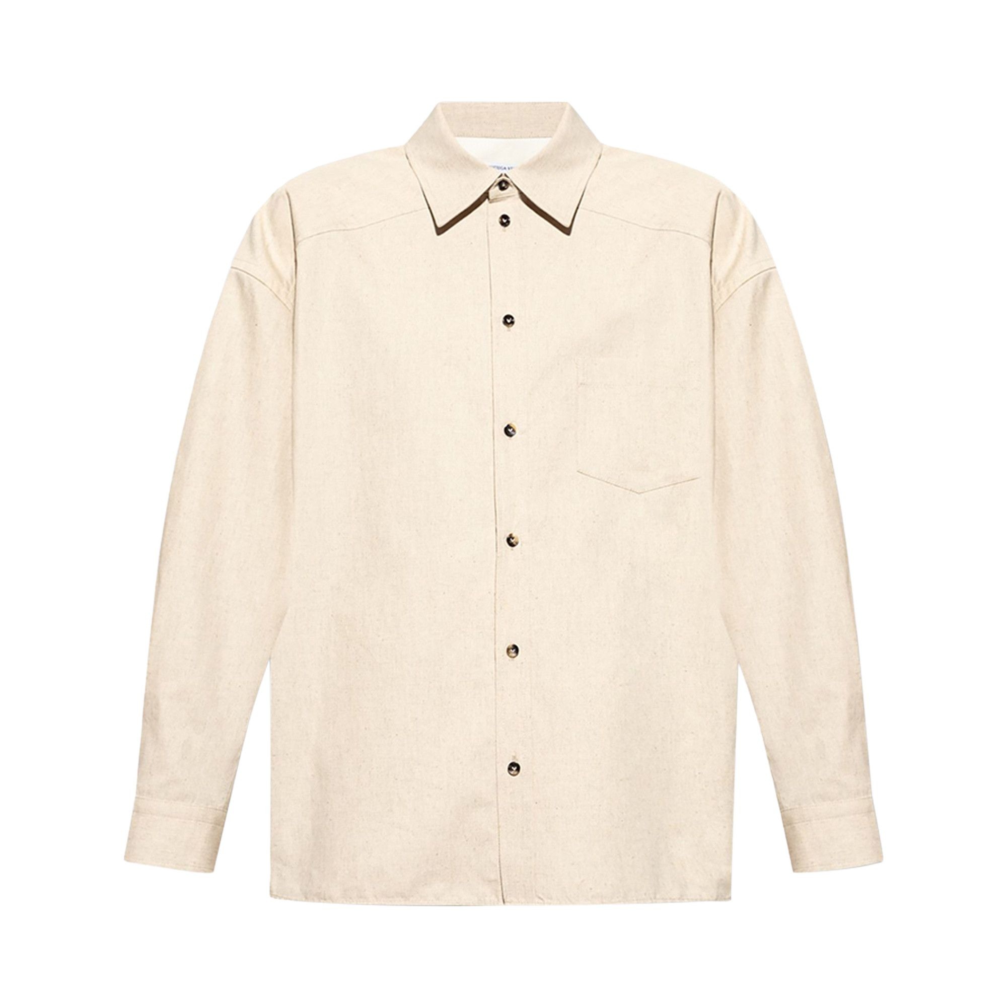 Bottega Veneta Crisp Poplin Shirt 'Beige' - 1