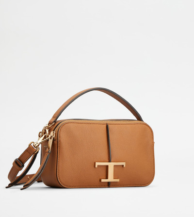 Tod's T TIMELESS CAMERA BAG IN LEATHER MINI - BROWN outlook