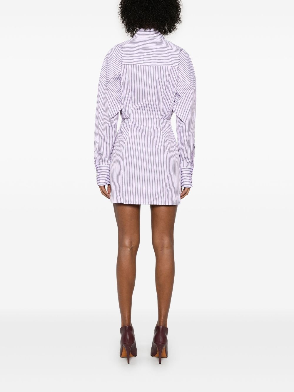 striped shirt dress - 4