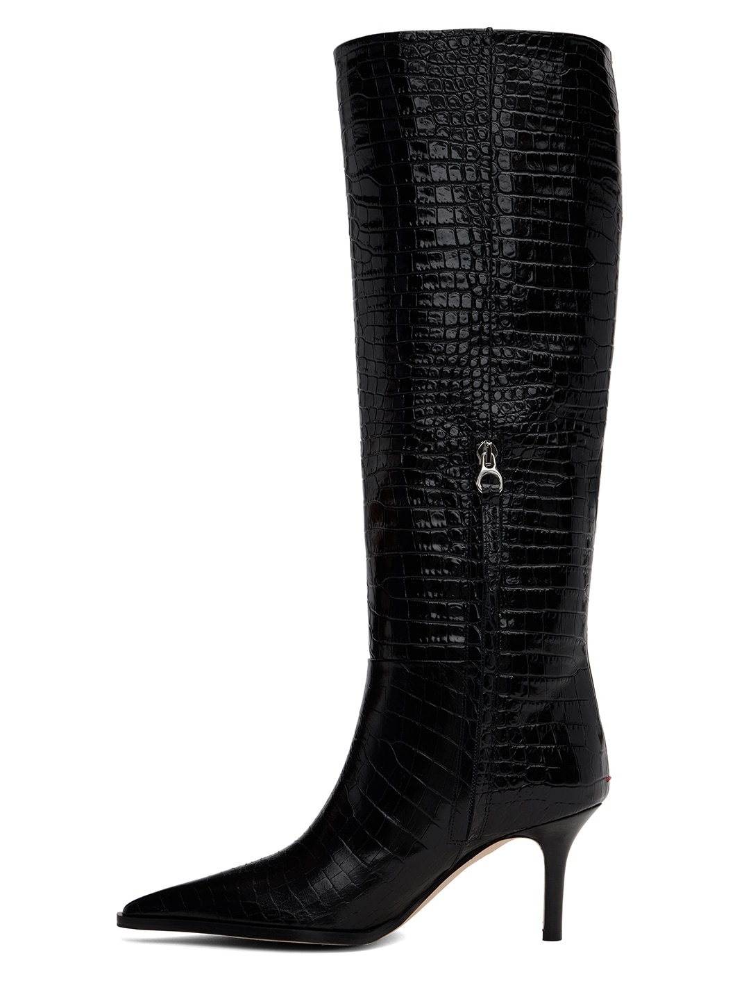 Black Tula Leather Tall Boots - 3