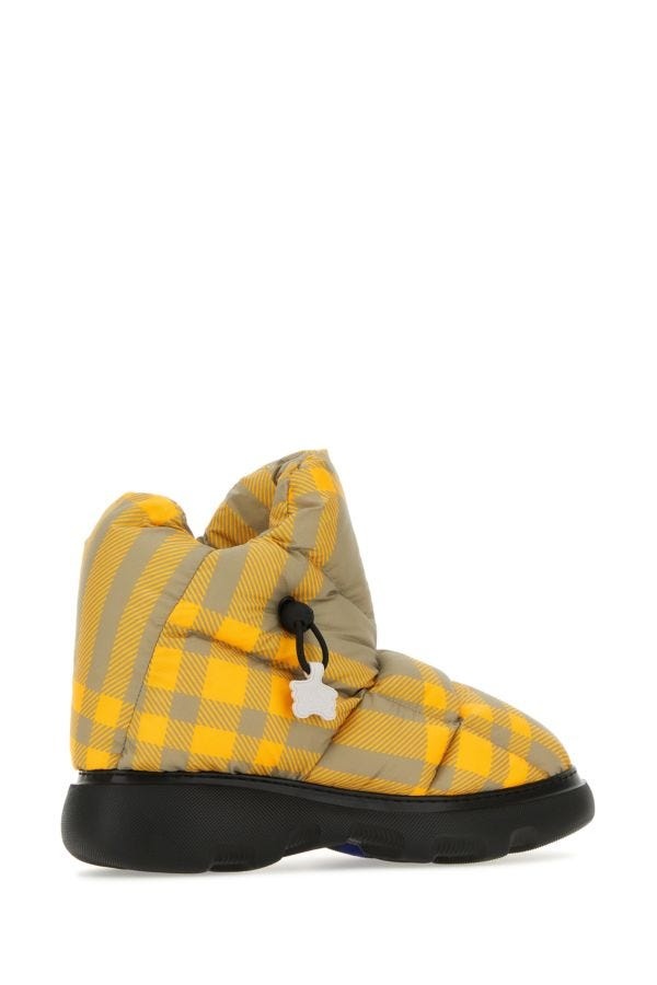 Burberry Man Printed Polyester Pillow Check Ankle Boots - 3