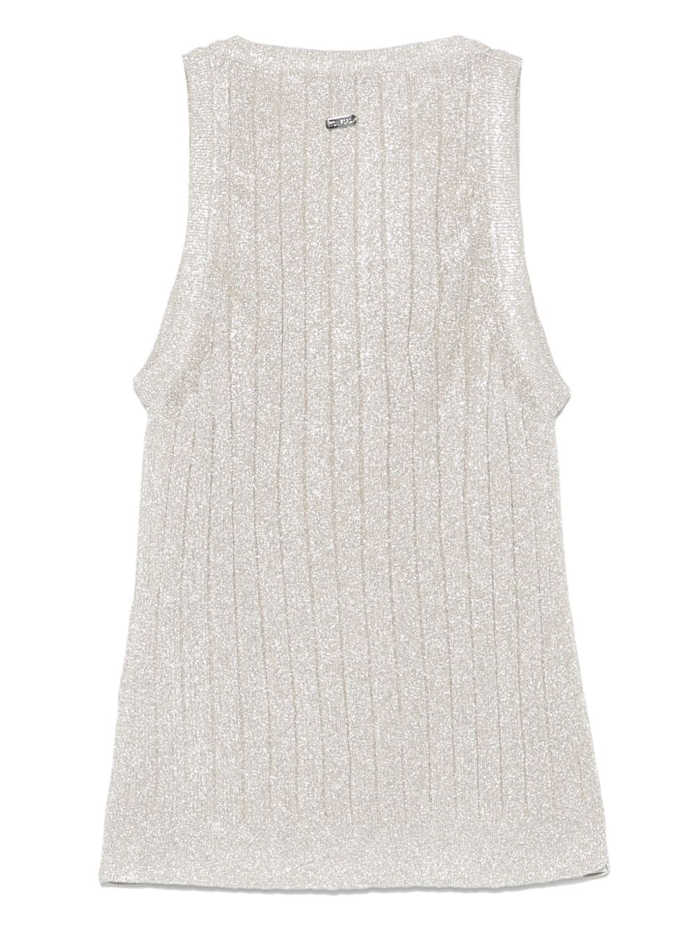lurex ribbed tank top - 2