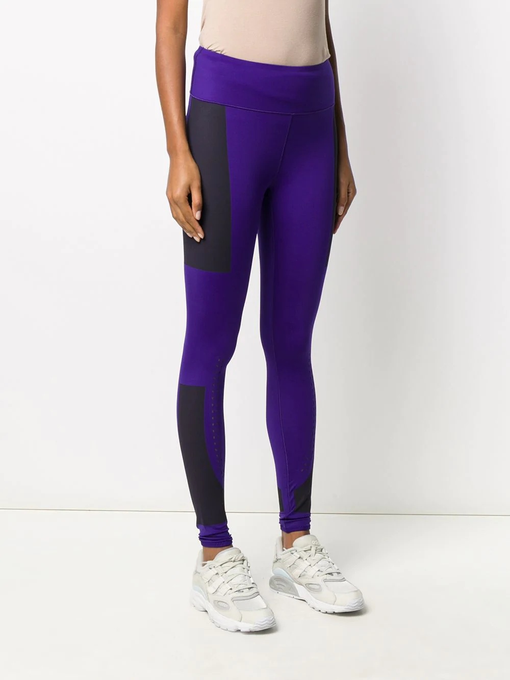 contrast-panel training leggings - 3