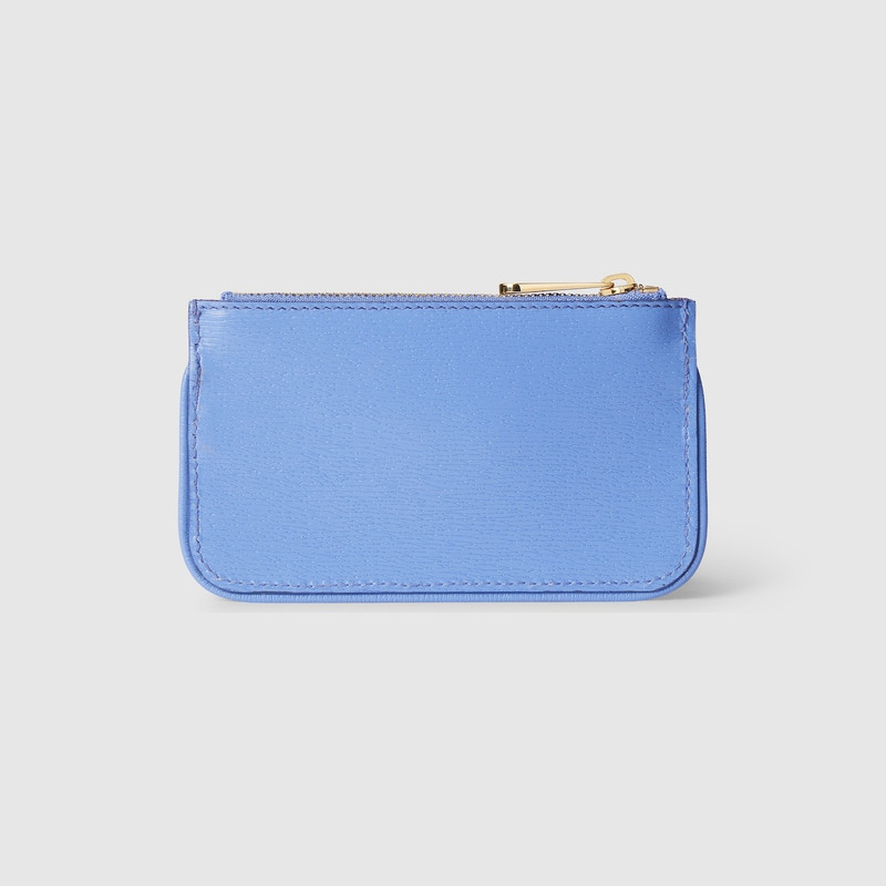 Zip key case with Gucci script 4