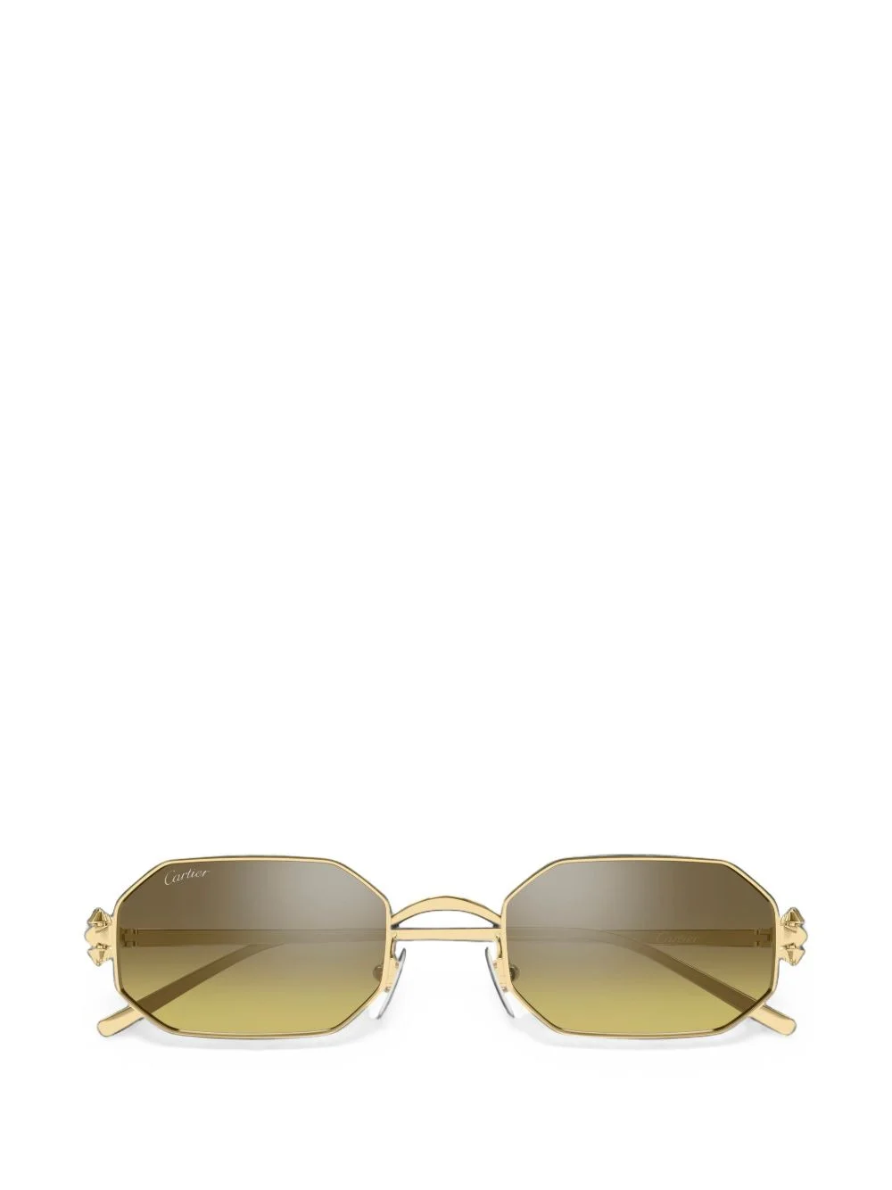 geometric-frame stud-detail sunglasses - 1