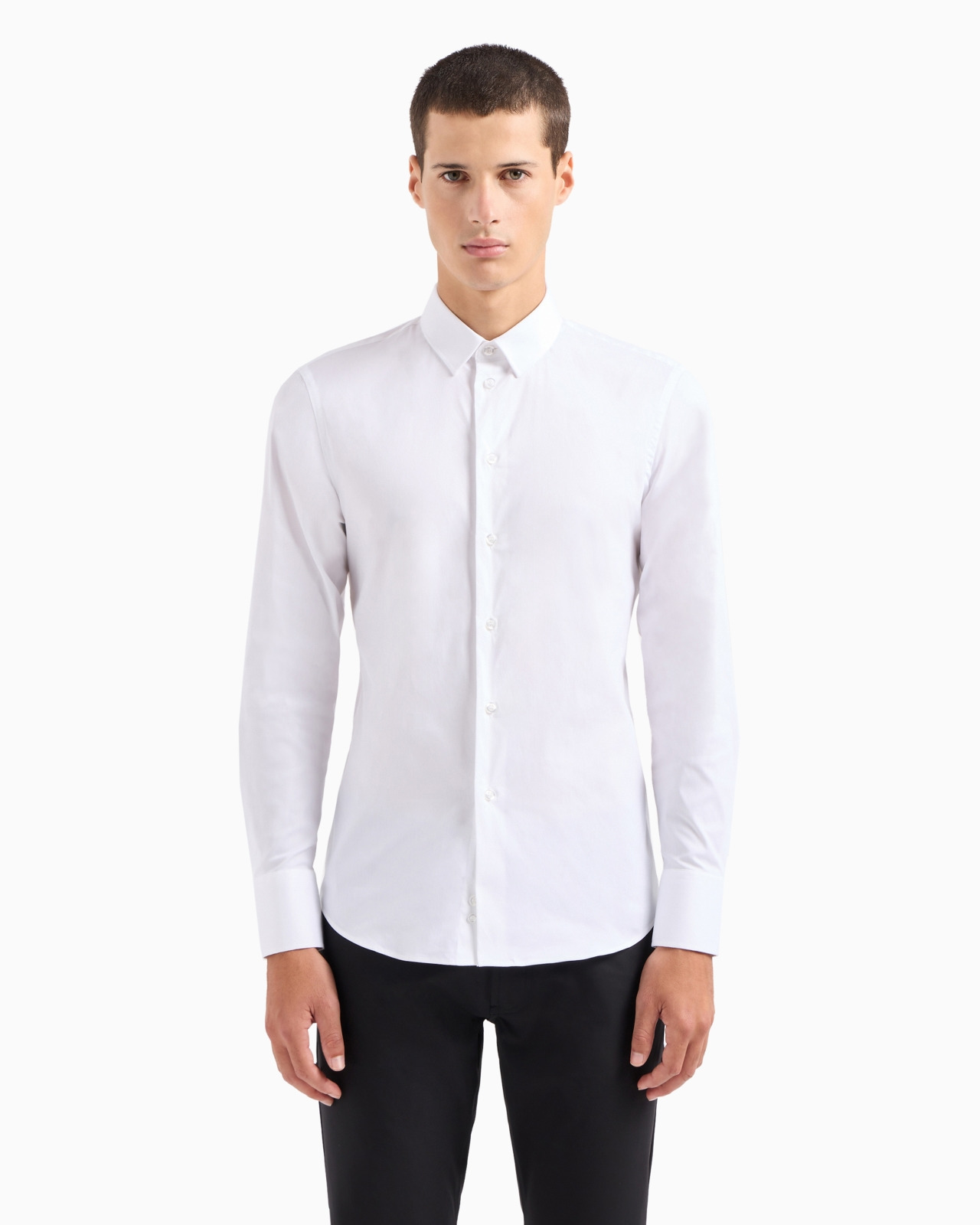 STRETCH COTTON POPLIN SHIRT - 4