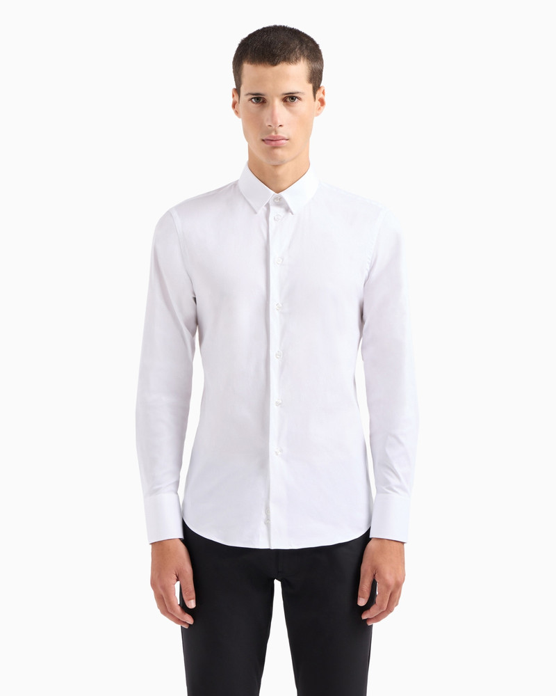 EMPORIO ARMANI STRETCH COTTON POPLIN SHIRT outlook