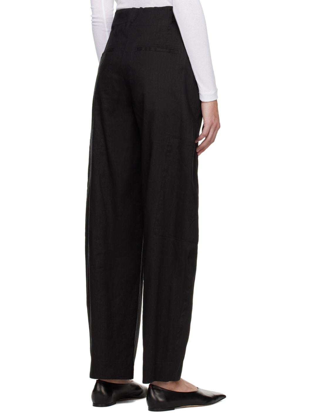 Black Tailored Utility Trousers - 3